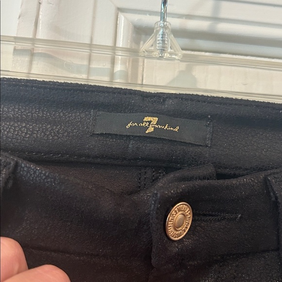 7 For All Mankind Black Textured Pants - Picture 3 of 6